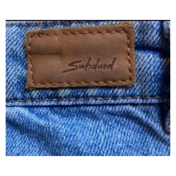 Subdued Boyfriend Fit Jeans High Rise Straight Leg Distressed 29 Waist - Picture 5 of 7